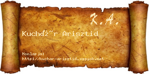 Kuchár Arisztid névjegykártya